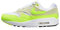 NIKE Air MAX 1 '87, Sneaker Mujer, White Volt Sea Glass Black, 40.5 EU