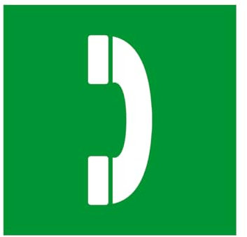 E088 – Rettungstelefon – Schild und Hinweisschild für Evakuierung & Sicherheit – Maße wählbar – Norm ISO 7010