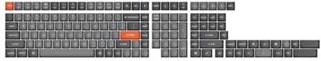 Keychron Grey Keycaps Double Shot PBT OSA Full Set Tastenkappen ANSI