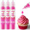 Black Food Colouring - 30ml×3 Bottles Concentrated Food Colouring Liquid for Baking, Cake Decorating, Candy, Macaron, Icing and Cooking (Hot Pink, 3 Bottles x 30ml)