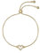 Ted Baker Amorita Crystal Halo Heart Adjustable Bracelet For Women (Gold/Crystal)