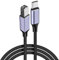 LIbgiubhy Cavo in nylon intrecciato tipo C 2.0 a USB per stampante ad alta velocità, compatibile con telefono, tablet, laptop, trasferimento dati veloce