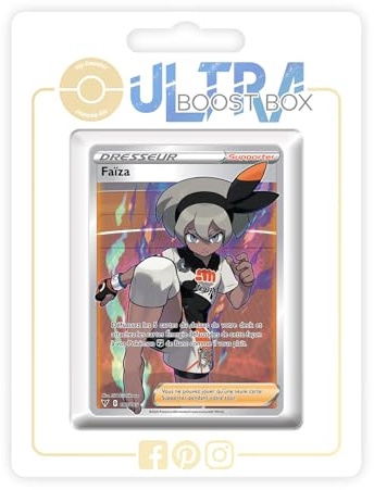 my-booster SWSH04-FR24-UB-180 Faïza (Saida) 180/185 Full Art Trainer-Ultraboost X Epée et Bouclier, 4 Voltage Éclatant, Box mit 10 französisch Pokémon-Karten