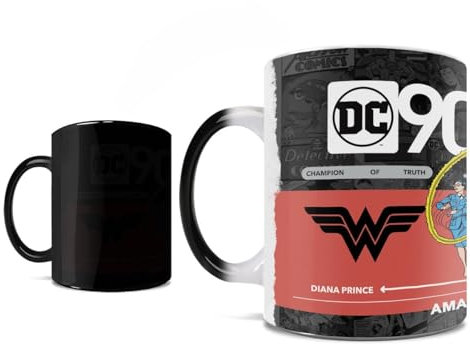 Morphing Mugs DC Comics – Justice League – DC 90th – Wonder Woman – hitzeempfindliche Keramiktasse mit Farbwechsel, 325 ml