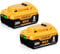 2Packs DCB200 18V 5.0Ah Li-Ion Replacement for 18V Battery Compatible with DCB180 DCB182 DCB183 DCB204 DCB201 18V/20V MAX Tools with LED Indicator