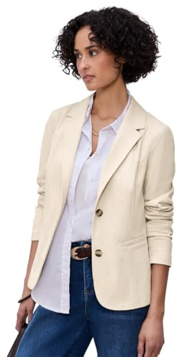 Damen Blazer im Langen Schnitt mit Struktur