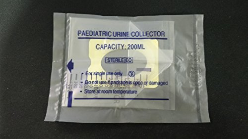 Paediatric Urine Collection Bags 200ml (Sterile) x 10 [Baby/Infants/Toddler/Kids/Children] Sample Collector