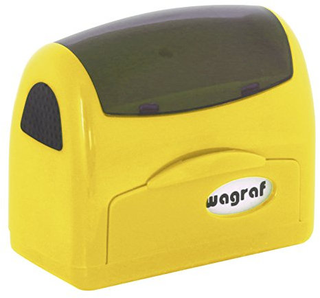 Stempel GELB Wagraf A4 selbstfärbend Automat Automatikstempel 60 x 23 mm bis 5 Zeilen jetzt selbst gestalten