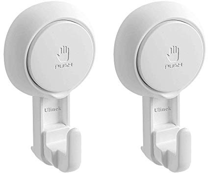 Ulinek Ganchos Ventosa Super Fuerte Sin Agujeros Toallero Ventosa Baño MAX 5KG Reutilizables Colgador Ventosa para Ducha Cristal Pared Puertas Ropa
