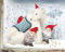 TinyFoxes Fensterbild Polarbär - selbstklebend und wiederverwendbar - Fensterbild für Weihnachten - handgezeichnet von Kristin Franke