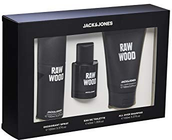 JACK & JONES Duftset Geschenk Set Weihnachten Deo Parfüm Shampoo 3er Set schwarz