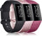 Vancle 3 Pack Kompatibel für Fitbit Charge 3 Armband/Fitbit Charge 4 Armband, Klassisch Sport Verstellbares Ersatzarmband für Fitbit Charge 3 / Fitbit Charge 4 (Schwarz/Roségold/Wine Rot, S)