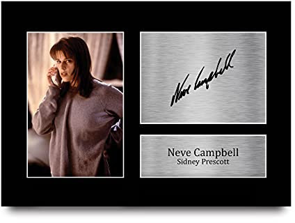 HWC Trading A4 Neve Campbell Scream Sidney Prescott Geschenke Gedruckt, Signiert Autogramm Bild Für Film-Erinnerungsstücke-Fans - A4 Eingerahmt