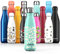 Proworks Edelstahl Trinkflasche | 24 Std. Kalt und 12 Std. Heiß - Vakuum Wasserflasche - Isolierflasche für Sport, Laufen, Fahrrad, Yoga und Camping - 1 Liter - Grün - Gänseblümchen-Träume
