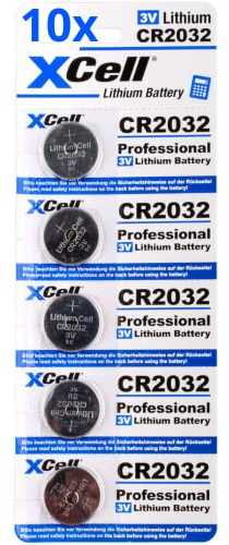50er Set CR2032 Lithium-Knopfzelle 3V / 220mAh (10x5er Pack) Lithium Hochleistungs- Batterie Für Professionelle Anwendungen - Lithium - Knopfzelle