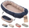 ULLENBOOM Babynest - 100% OEKO-TEX Materialien & Made in EU, Wale - Babynestchen Neugeborene aus kuscheliger Baumwolle, Ideal als Reisebett & Kuschelnest geeignet