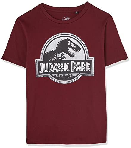 Jurassic Park Bojupamts034 T-Shirt, Borgogna, 8 Anni Bambini e Ragazzi