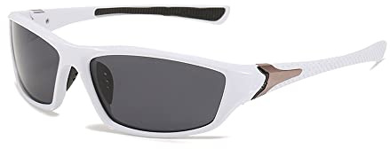 Legou Herren polarisierte Nachtsichtbrille Sportbrille Outdoor Reiten Sonnenbrille, Weiß C7
