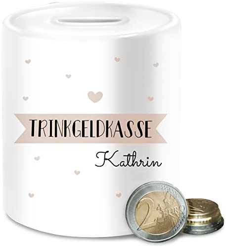 Spardose - Trinkgeldkasse I Praxis Tip Trinkgeld - Unisize - Weiß - kaffeekasse trinkgeldkaasse schwarzgeld kaffekasse Kasse Geschenke Friseurin trinkkasse personalisierte spardosen Erwachsene