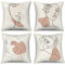 ASDCXZ Boho Kissenbezug 50x50 cm 4er Set, Abstrakt Boho Style Mädchen Gesicht Sofa Kissen Bezug Dekokissen Kissenbezüge Kissenhülle Waschbar Polyester Flachs Textil Outdoor Polster Kopfkissenbezug
