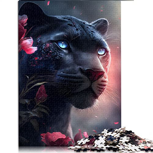 1000 Teile Puzzle The Pink Black Panther Puzzle für Erwachsene Papppuzzles Puzzles für Erwachsene Lernspiel Herausforderung Spielzeug (Größe 26x38cm)