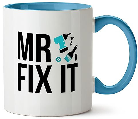 Hippowarehouse Mr fix it Printed Mug Various Colour Options Ceramic Cup Kitchenware 11oz