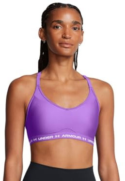 Under Armour Damen Crossback Low Impact Sport-BH, (525) Lavish/Weiß, Large