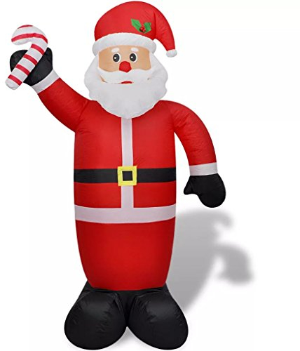 Aufblasbarer Weihnachtsmann, JUNZAI Weihnachtsmann Deko Außen, Aufblasbare Weihnachtsdeko, Aufblasbarer Weihnachtsmann, 240 cm