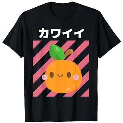 Cute Kawaii Oranges Fruit Food Lover Japanese Anime T-Shirt