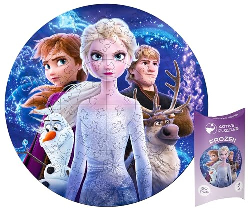 Holzpuzzle Kinder Jugendliche Winter Königreich Puzzle 50 Teile Lernspiel Konzentration Sensorik Nachhaltig Umweltfreundlich Birkenholz Lasergeschnitten Geschenk Mädchen Jungen Motorik Dekoration