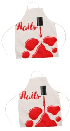 Milisten 2pcs Barber Smock Mens Aprons for Grilling Burlap Apron Nail Tech Cosmetology Apron Catering Aprons Waitress Aprons Waiter Aprons Makeup Artist Apron Kitchen Cute Bib Men and Women