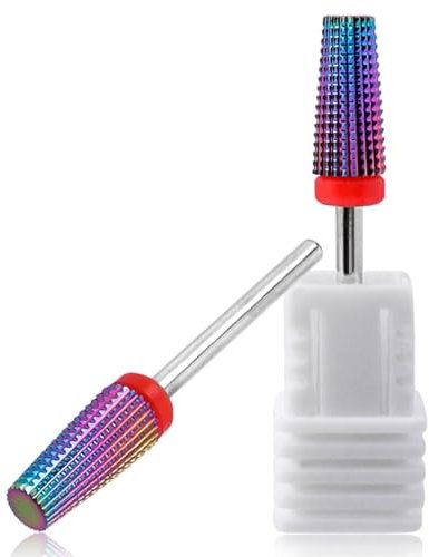 Treki 2pcs Brocas para Uñas Profesional Fresa de Carburo de Tungsteno 2.35mm Brocas de Cutícula Fresas Torno para Uñas Accesorios para Taladro de Uñas para Manicura Pedicura Esmaltes Acrílicas Gel