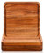 Roshtia 4 Pcs Wooden Plates Square Acacia Wood Charcuterie Board Wedding Dinner Serving Tray Charger Appetizer Kitchen Platter Cheese Steak Tableware Gift for Snack Dessert Salad Fruit (8 Inch)