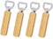 4 Stück Flaschenöffner Holz Gravierbare Flaschenöffner Rohling Zum Bemalen Bieröffner Mit Holzgriff Geschenke ​Für Männer Vatertag Oktoberfest Halloween Weihnachten