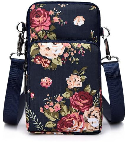 YWKJDDM Women Crossbody Phone Bag, Mobile Phone Wallet Bags with Detachable Adjustable Straps, Phone Pouch Cross Body Bag for Women Girl