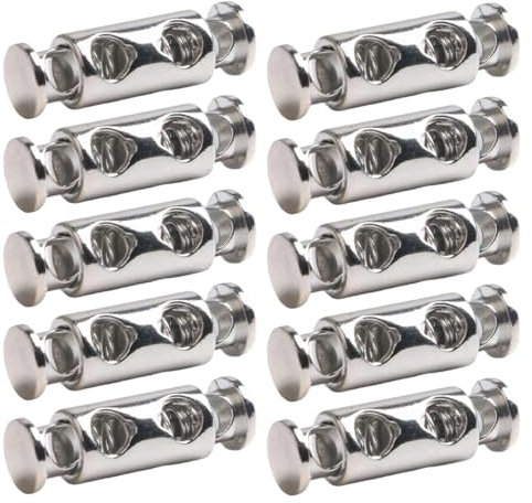 GXGM 10 Morsetti Cavo Acciaio per Cavi con Tappo Terminale a Vite - Adatti per Fili con Diametro 1-2.4mm e Funi Metalliche - Realizzati in Acciaio Resistente con Doppia Estremità