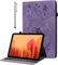 KEDBBAO Case for Amazon Fire HD 10 Tablet (7th and 9th Generation, 2017 and 2019 Release), Multi-Angle Flip PU Leather Cover with Stylus Holder for Fire HD 10 Tablet Case, Purple