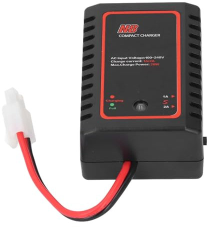 RC-Akkuladegerät, 20 W PC NiMH NiCD Akkuladegerät für Drohnen RC Autos Boote 2 Bis 8s NiMH NiCD Akkupacks (EU-Stecker)