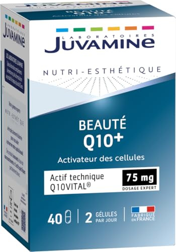 JUVAMINE Coenzyme Q10+ - Anti-âge, Eclat et Fermeté de la Peau, 40 Gel | Q10 VITAL, Antioxydant, Peau Eclatante, Elasticité, Activateur de Cellules, Assimilation Optimisée, Fabriqué en France