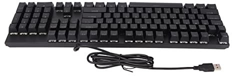 Yctze Tastiera Hanical RGB da 104 Tasti con Interruttori E-tastiera da Gioco USB a Prova di Usura, Graffio, in E E AY (#5)
