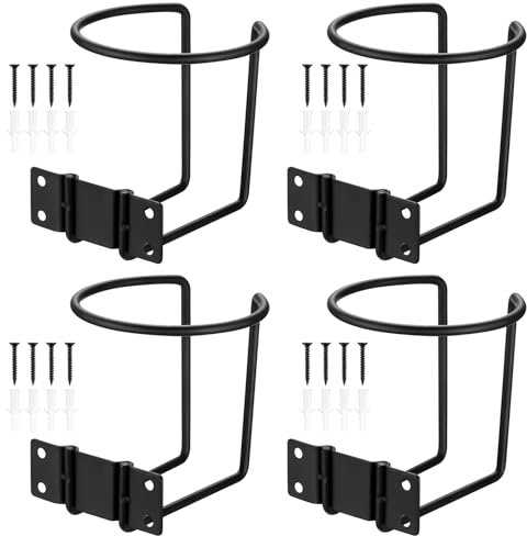 4 Pcs Portavasos Coche, Universal Portavasos de Aro para Barco, Universal Portabebidas Coche Barco, Portabotellas de Pared de Metal para Yate, Camión, Autocaravana, Caravana, con Tornillos