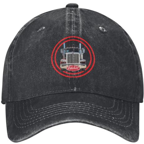 UOARQAUJ Peterbilt Truck Racing Denim Baseballkappe Outdoor Sonne Trucker Hut Sommer Frauen Männer y2k Lustige Designer Snapback Cap
