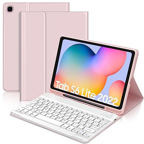 JADEMALL Bluetooth Tastiera per iPad 10/iPad Pro/iPad Air, Samsung Tablet S6 Lite, Italiano Tastiera per IOS/Android e Dispositivi Windows con Bluetooth, Bianca
