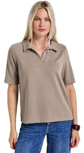 Street One Damen Silk-Look Poloshirt