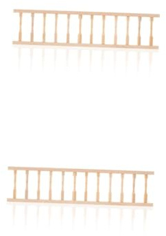 YARNOW 2 Stück Puppenhaus Holzgeländer Treppengeländer DIY Zubehör für Puppenhaus Dekoration Handgefertigtes Stabiles Holzgeländer für Mini Häuser Vielseitiges Zubehör