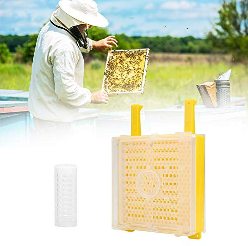 Alomejor Fournitures d'apiculture, bouteille de marquage légère, kit d'élevage efficace avec cage à abeilles durable pour apiculteurs, pour la production de miel