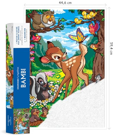 Coloriage mystère Disney - Poster Bambi: Colorie les chiffres et découvre l'image