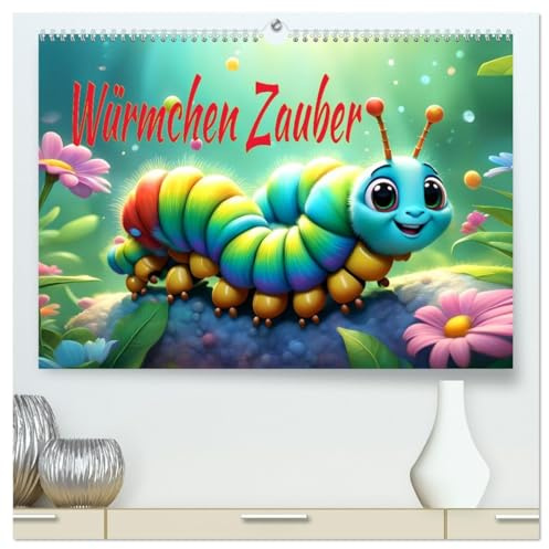 Würmchen Zauber (hochwertiger Premium Wandkalender 2026 DIN A2 quer), Kunstdruck in Hochglanz: Glücklich lachende Würmchen. (CALVENDO Tiere)