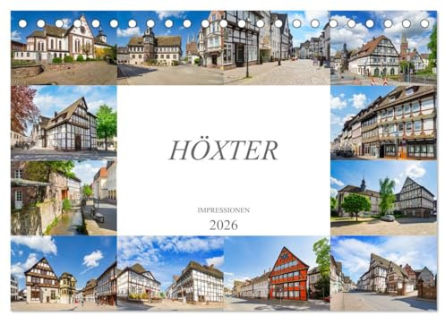Höxter Impressionen (Tischkalender 2026 DIN A5 quer), CALVENDO Monatskalender: Die Stadt Höxter festgehalten auf zwölf einmalig wunderschönen Bildern (CALVENDO Orte)