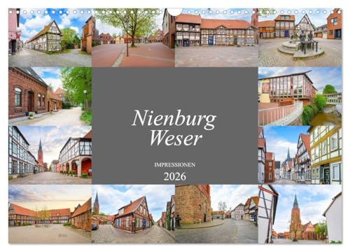 Nienburg Weser Impressionen (Wandkalender 2026 DIN A3 quer), CALVENDO Monatskalender: Nienburg/Weser auf zwölf wunderschönen Bildern festgehalten (CALVENDO Orte)